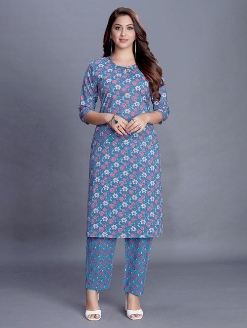 printed kurta pant set - 19200497 - Very Small Image - 1