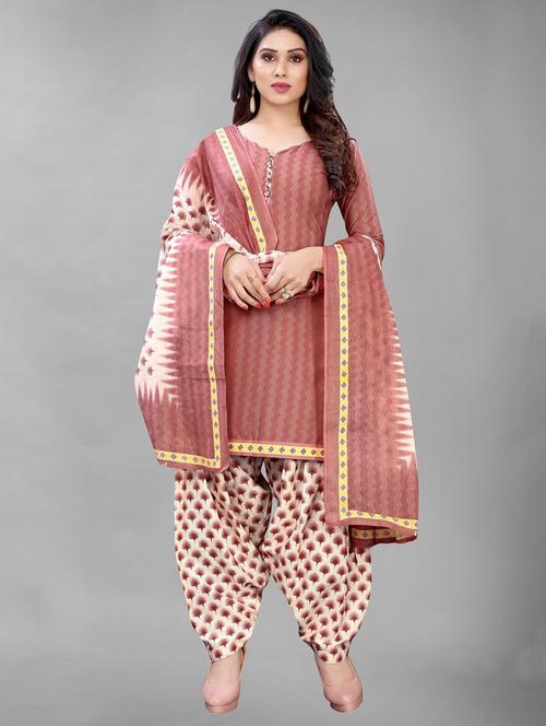 printed unstitched suit set - 19200658 - Very Small Image - 1