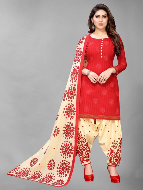 printed unstitched suit set - 19200659 - Very Small Image - 1