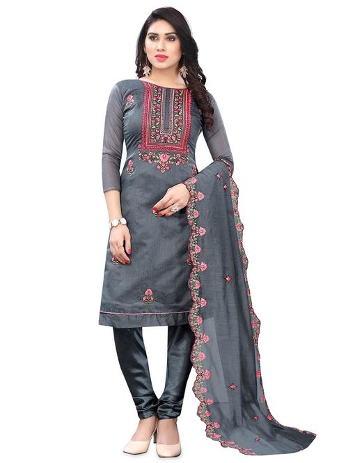 embroidered unstitched suit set - 19200671 - Very Small Image - 1