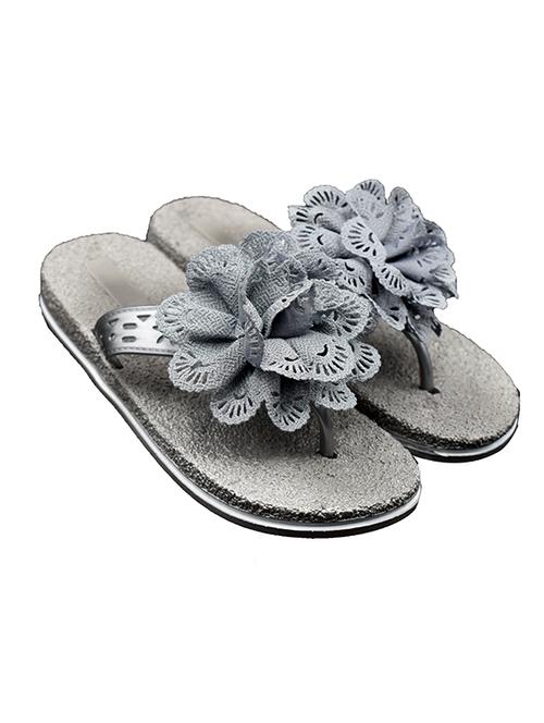 flower embellished flip flop - 19201603 - Very Small Image - 1