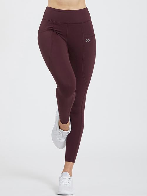 high rise solid sports leggings - 19202661 - Very Small Image - 1