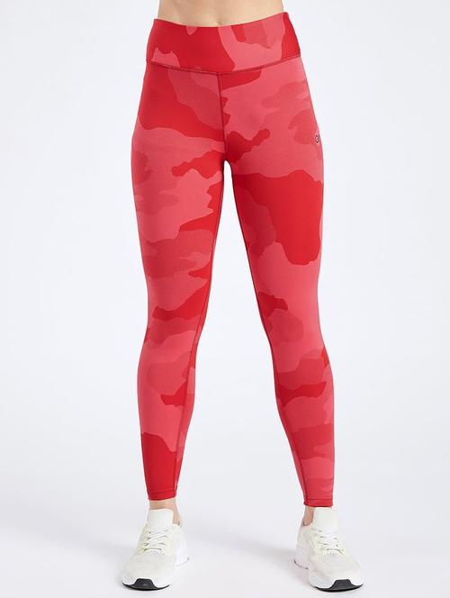 high rise printed sports leggings - 19202707 - Very Small Image - 1