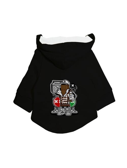 quirky printed full sleeves pet hoodie - 19204186 - Very Small Image - 1