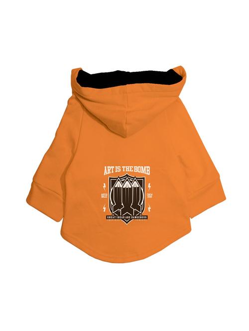 quirky printed full sleeves pet hoodie - 19204301 - Very Small Image - 1