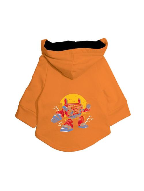quirky printed full sleeves pet hoodie - 19204326 - Very Small Image - 1