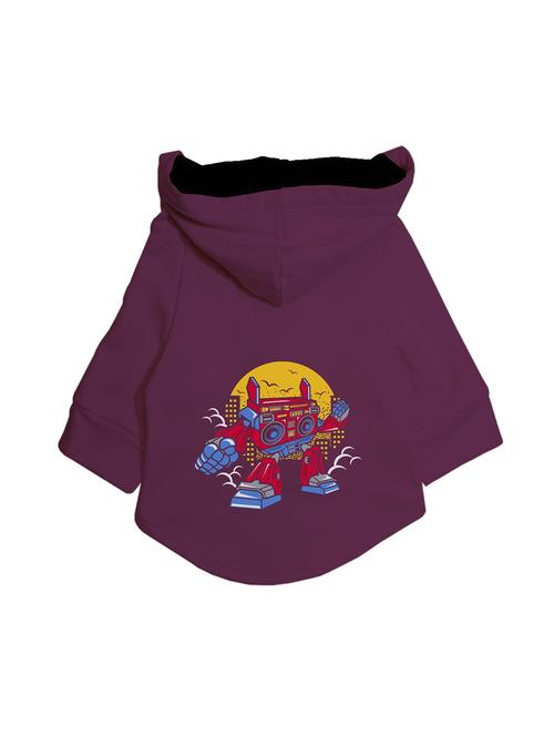 quirky printed full sleeves pet hoodie - 19204541 - Very Small Image - 1