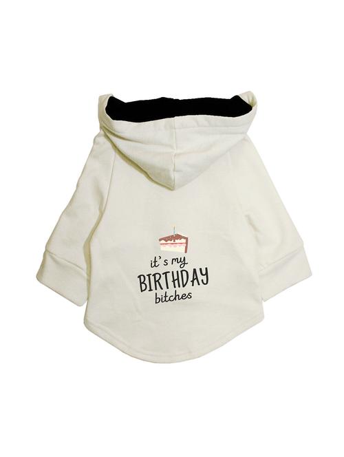 quirky printed full sleeves pet hoodie - 19204592 - Very Small Image - 1