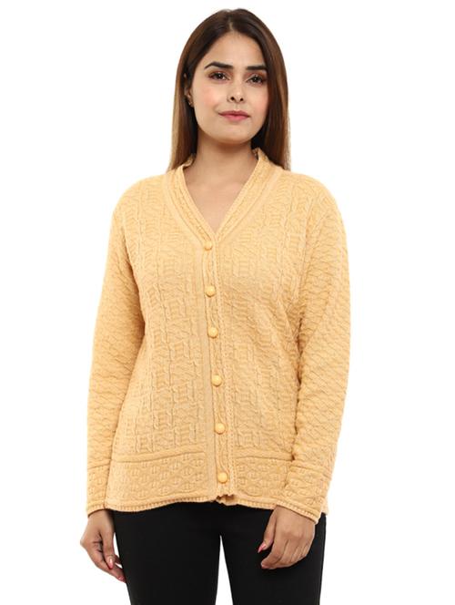 v neck self design cardigan - 19204867 - Very Small Image - 1
