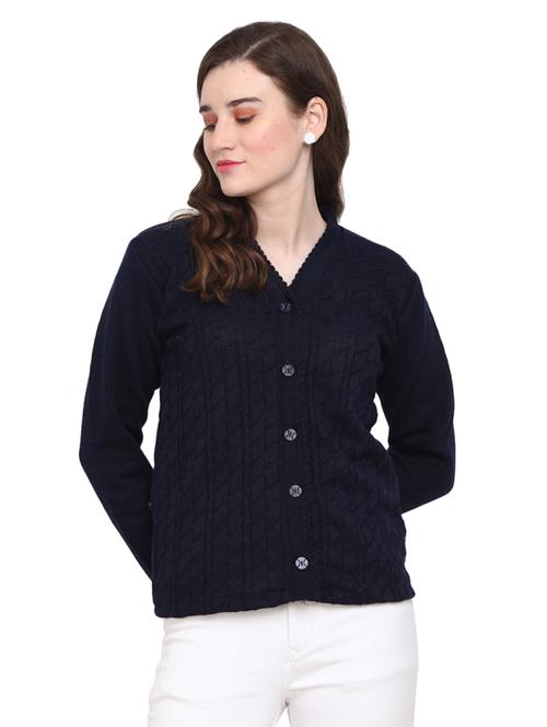 self design acrylic cardigan - 19204952 - Very Small Image - 1