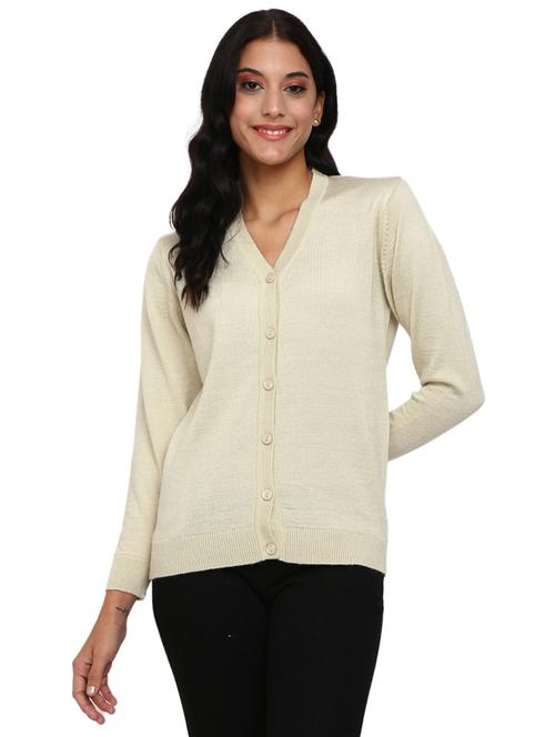 v neck self design solid cardigan - 19204974 - Very Small Image - 1