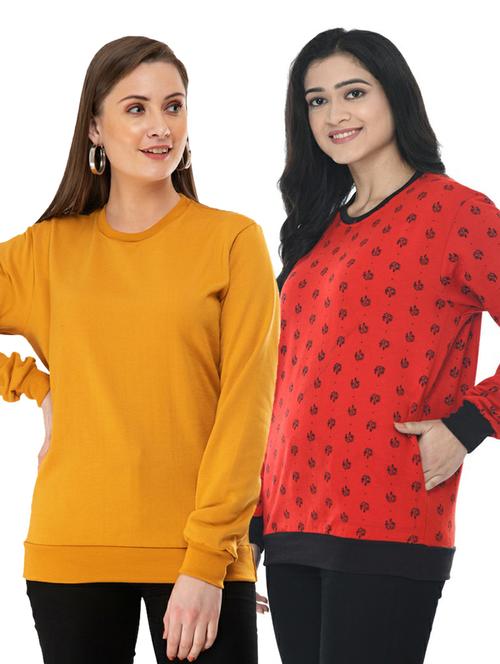 women's printed sweatshirt combo - 19206652 - Very Small Image - 1