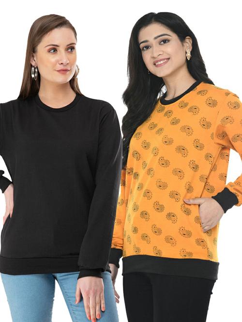 women's printed sweatshirt combo - 19206691 - Very Small Image - 1