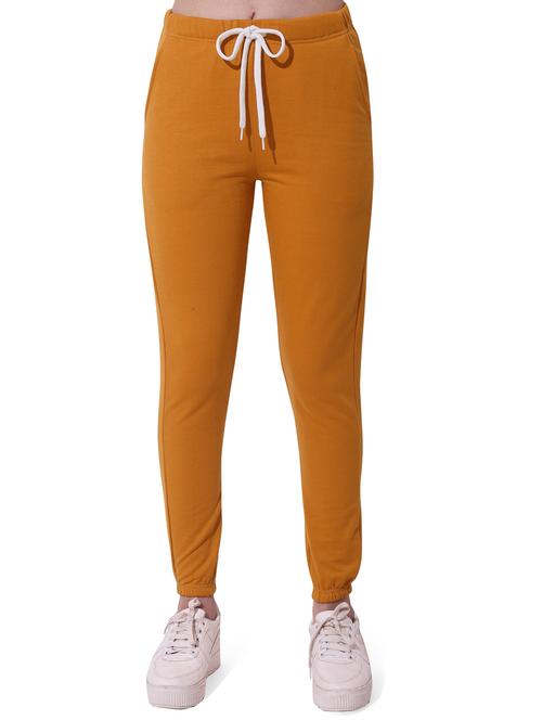 yellow solid track pant - 19207363 - Very Small Image - 1