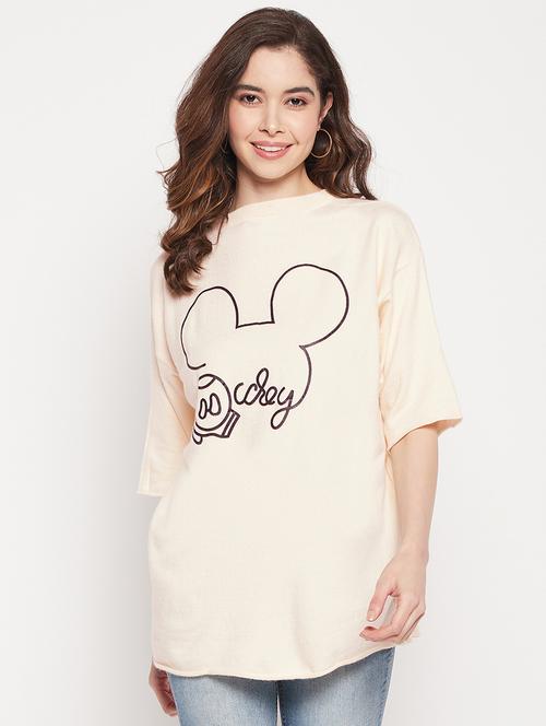 round neck printed straight top - 19207425 - Very Small Image - 1
