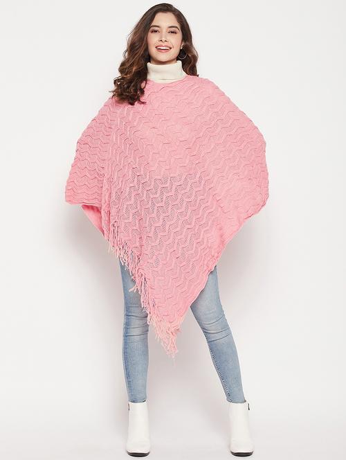 pink wool poncho - 19207434 - Very Small Image - 1