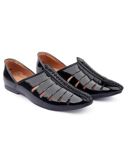 black solid t-strap mojaris - 19207591 - Very Small Image - 1