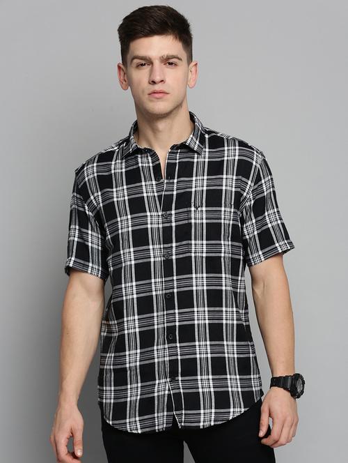 mens checks casual shirt - 19208165 - Very Small Image - 1