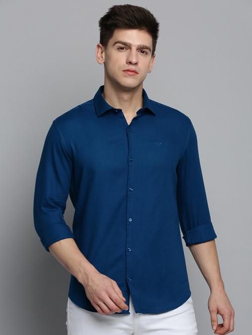 mens solid casual shirt - 19208217 - Very Small Image - 1
