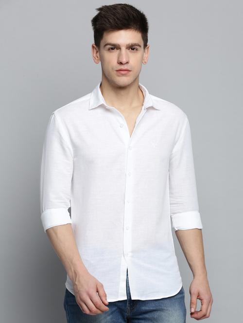 mens self design casual shirt - 19208267 - Very Small Image - 1