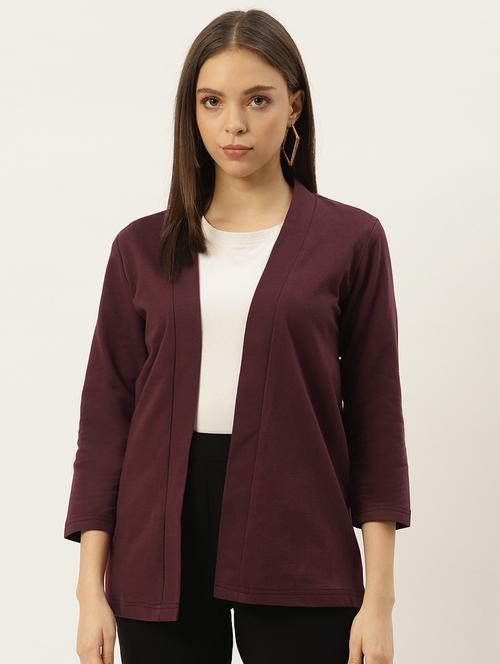 long sleeved solid regular shrug - 19208503 - Very Small Image - 1
