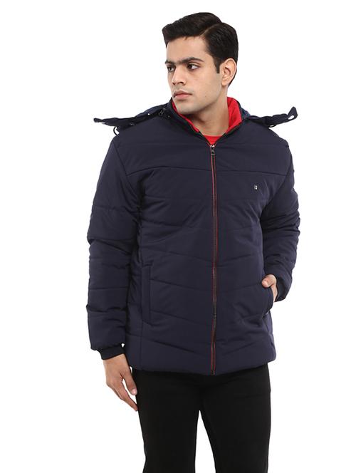 hood neck solid casual jacket - 19214817 - Very Small Image - 1