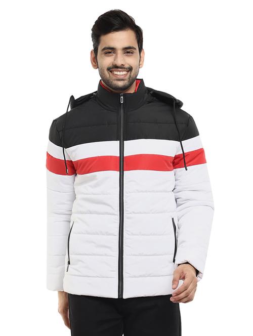 men colour block quilted jacket - 19214825 - Very Small Image - 1