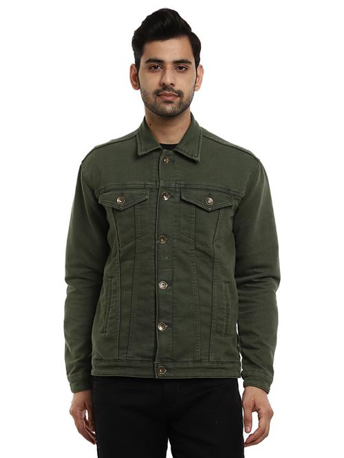 olive denim denim jacket - 19214829 - Very Small Image - 1