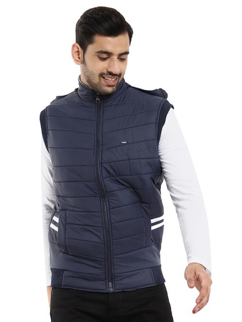 hood neck solid casual jacket - 19214842 - Very Small Image - 1