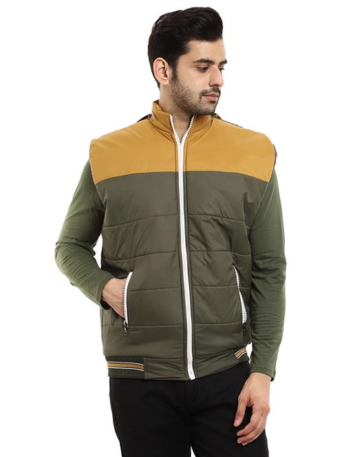 hood neck solid casual jacket - 19214864 - Very Small Image - 1