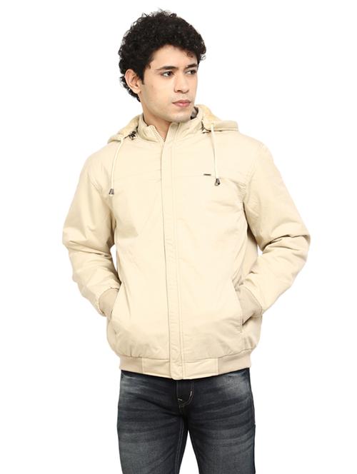 hood neck solid casual jacket - 19214867 - Very Small Image - 1