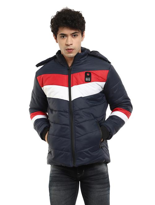 hood neck solid casual jacket - 19214869 - Very Small Image - 1