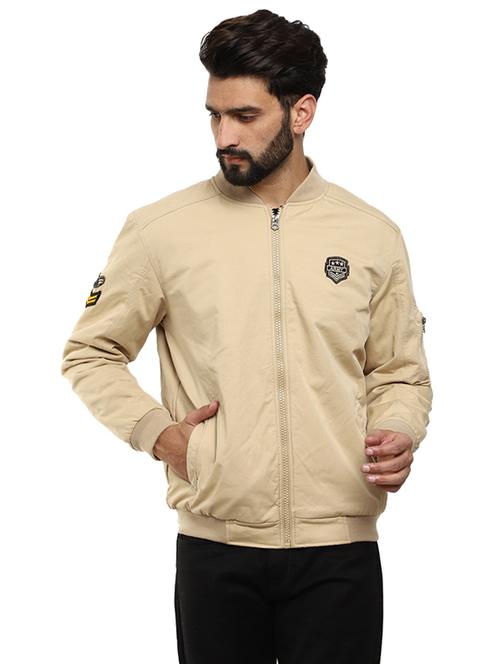 mandarin collar solid casual jacket - 19214871 - Very Small Image - 1