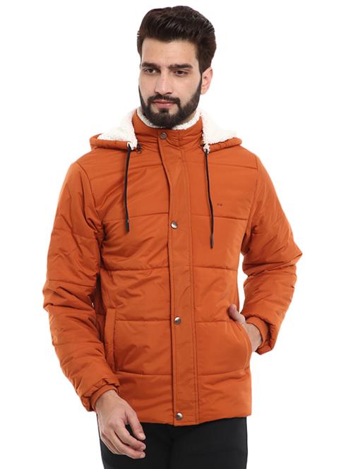 hood neck solid casual jacket - 19214878 - Very Small Image - 1