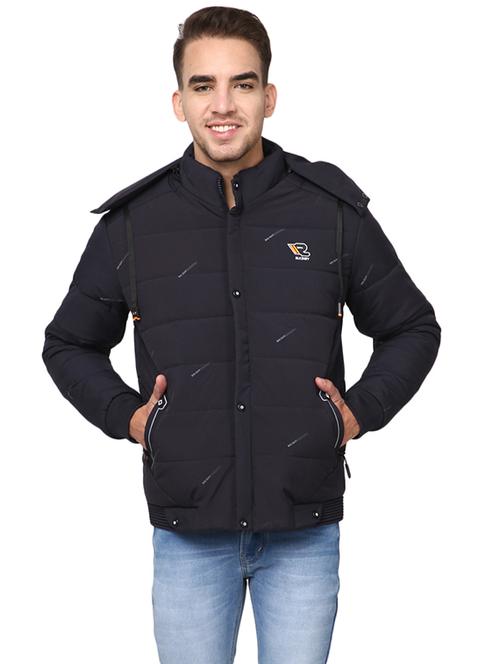 hood neck solid casual jacket - 19214884 - Very Small Image - 1