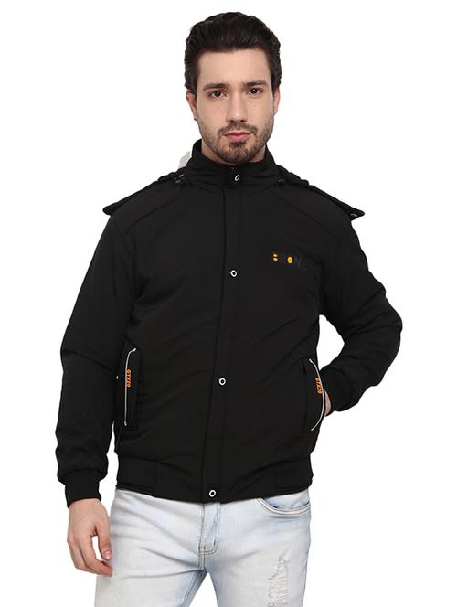 hood neck solid casual jacket - 19214891 - Very Small Image - 1