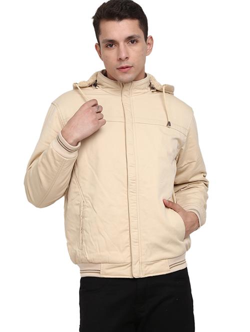 hood neck solid casual jacket - 19214908 - Very Small Image - 1