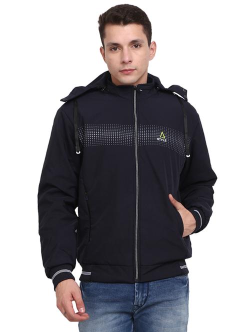 hood neck solid casual jacket - 19214911 - Very Small Image - 1
