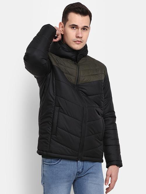 hood neck solid casual jacket - 19214929 - Very Small Image - 1