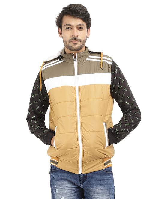 hood neck solid casual jacket - 19214934 - Very Small Image - 1