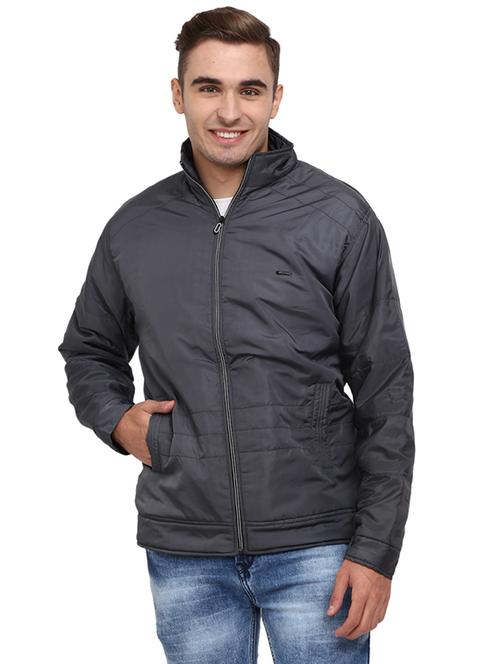 mandarin collar solid casual jacket - 19214949 - Very Small Image - 1