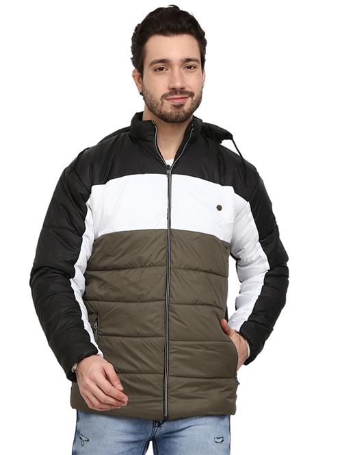 hood neck solid casual jacket - 19214961 - Very Small Image - 1