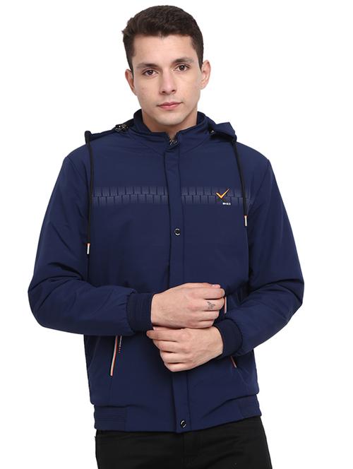 hood neck solid casual jacket - 19214988 - Very Small Image - 1
