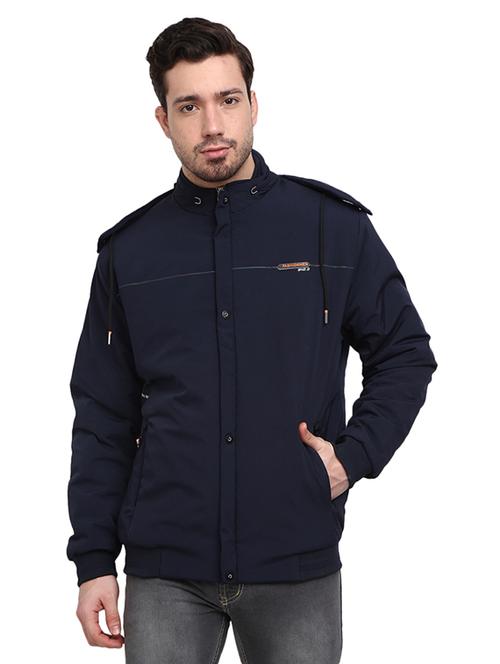 hood neck solid casual jacket - 19214989 - Very Small Image - 1
