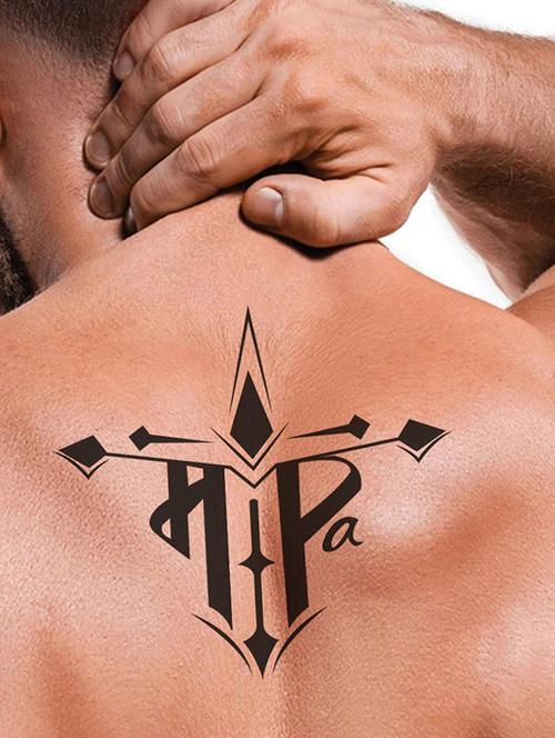 black organic temporary tattoo sticker - 19215019 - Very Small Image - 1