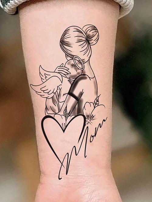 black organic temporary tattoo sticker - 19215023 - Very Small Image - 1