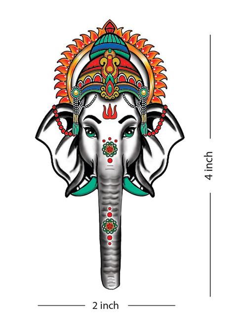 multi colored organic temporary tattoo sticker - 19215110 - Very Small Image - 1