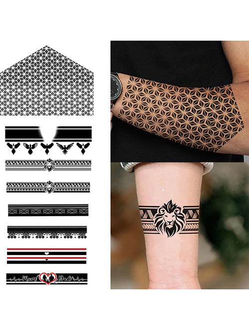 multi colored organic temporary tattoo sticker - 19215121 - Very Small Image - 1