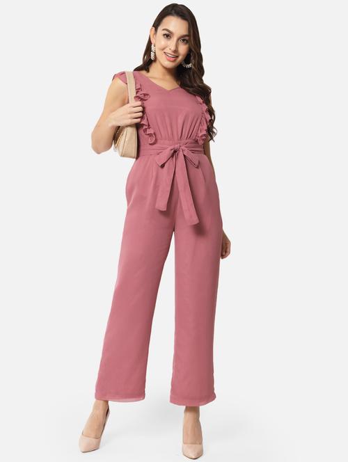 solids full leg jumpsuit - 19215138 - Very Small Image - 1