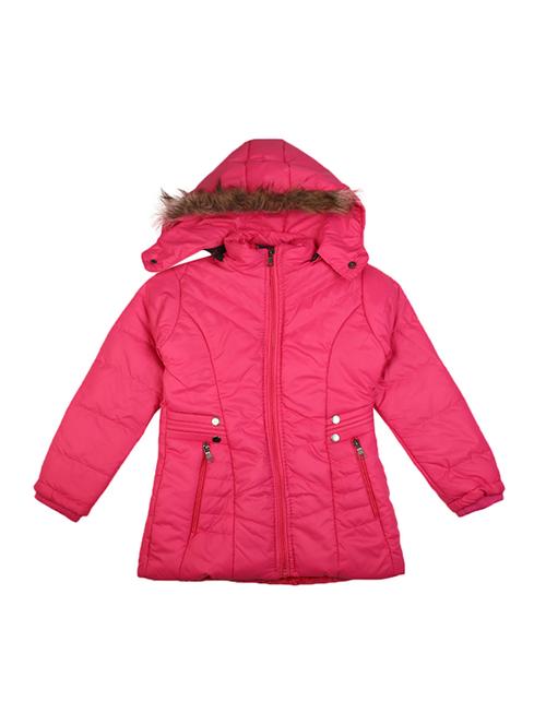 girlss hooded neck bomber jacket - 19215345 - Very Small Image - 1